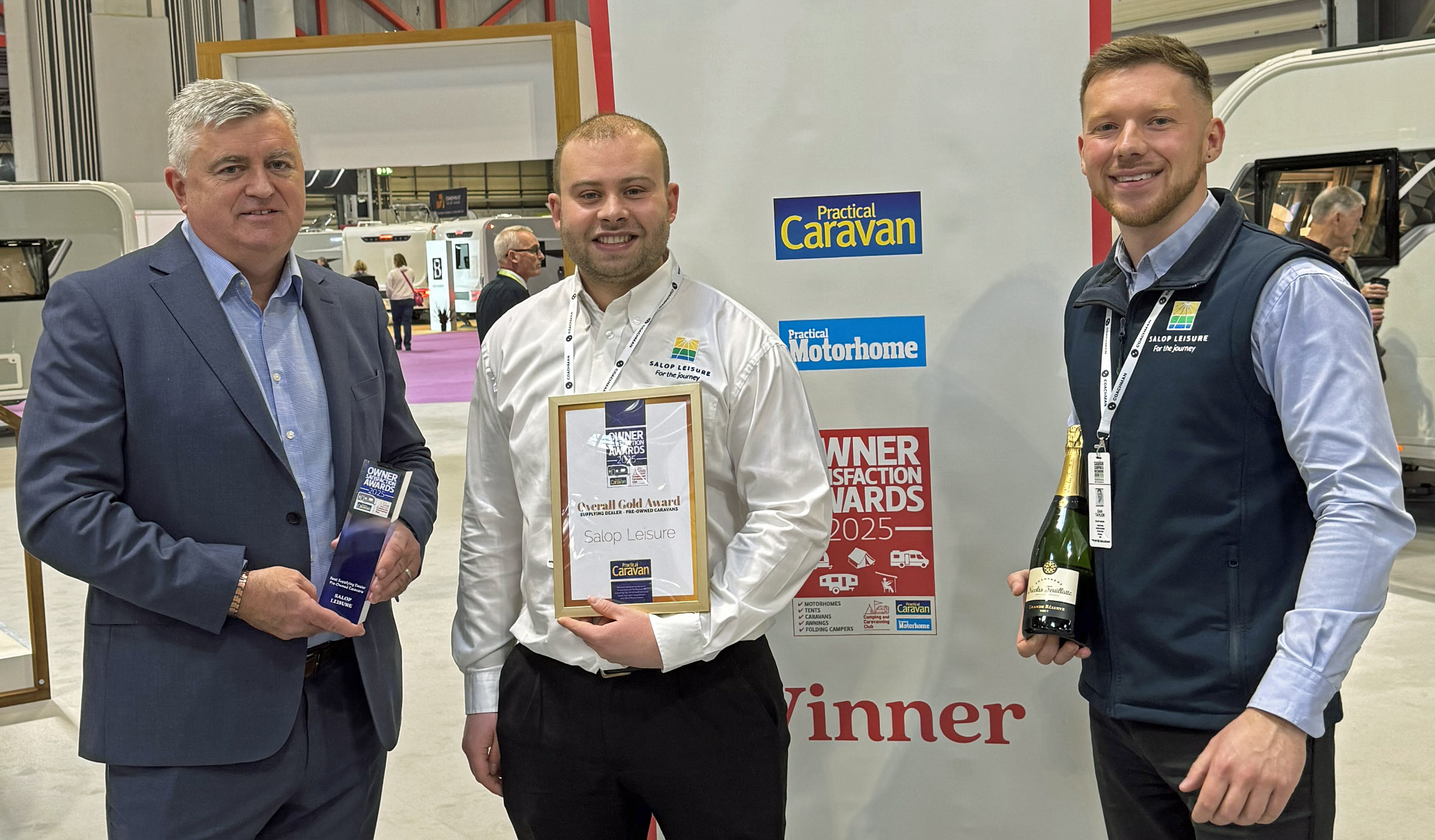 Salop Leisure wins top UK award for caravan dealers for third year running